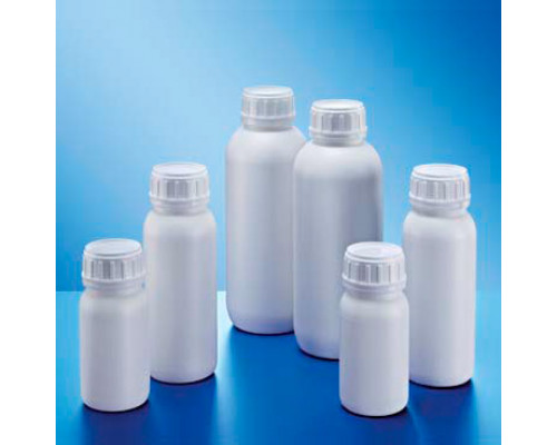 Бутыль Kautex 1000 мл, HDPE, круглая, с барьерным слоем из полиамида, Ø 50 мм, белый цвет, без крышки (Артикул 2000086712)