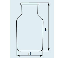 Бутыль DURAN Group 1000 мл, NS60/46, широкогорлая, без пробки, коричневое силикатное стекло (Артикул 231875403)