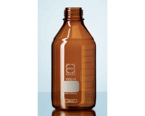 Бутыль DURAN Group 1000 мл, GL45, без крышки и сливного кольца, коричневое стекло (Артикул 218065402)