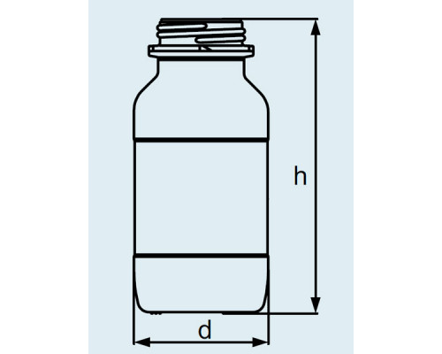 Бутыль DURAN Group 500 мл, GL54, квадратная, широкогорлая, без крышки и сливного кольца, бесцветное силикатное стекло (Артикул 238204406)
