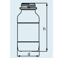 Бутыль DURAN Group 500 мл, GL54, квадратная, широкогорлая, без крышки и сливного кольца, коричневое силикатное стекло (Артикул 238264403)