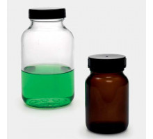 Бутыли ISOLAB 500 мл, c винтовой ПП крышкой, бесцветное стекло, 10 шт/упак (Артикул 061.10.500)