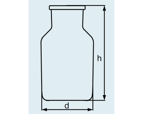 Бутыль DURAN Group 500 мл, NS45/40, широкогорлая, без пробки, коричневое силикатное стекло (Артикул 231874407)
