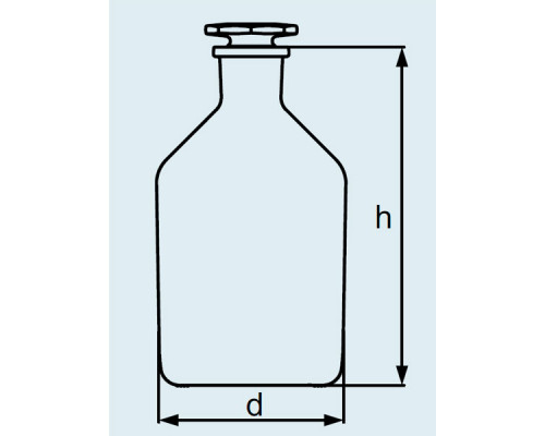 Бутыль DURAN Group 100 мл, NS14/15, узкогорлая, с пробкой, коричневое силикатное стекло (Артикул 231682402)