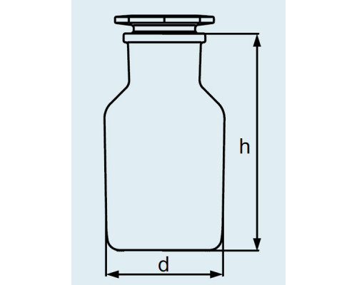 Бутыль DURAN Group 1000 мл, NS60/46, широкогорлая, с пробкой, коричневое силикатное стекло (Артикул 231885404)