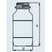 Бутыль DURAN Group 100 мл, GL32, квадратная, широкогорлая, без крышки и сливного кольца, бесцветное силикатное стекло (Артикул 238202405)