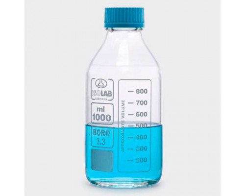Бутыль ISOLAB 10000 мл, GL45, с крышкой и сливным кольцом, стекло (Артикул 061.01.910)