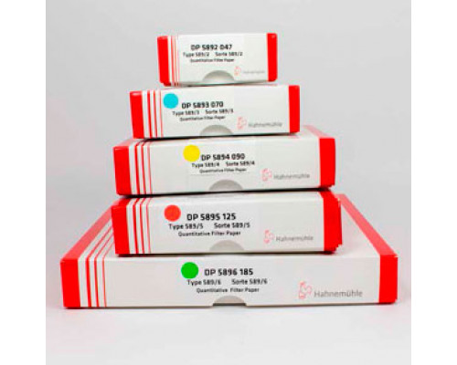 Беззольные бумажные фильтры Hahnemühle 589/5 (красная лента), Ø 110 мм, для количественного анализа (Артикул DP5895110)