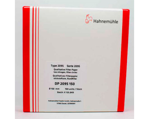 Бумажные фильтры с низким содержанием азота Hahnemühle 2095, складчатые, Ø 240 мм (Артикул DF2095240)