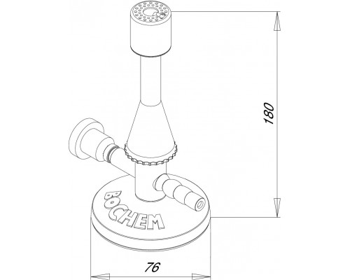 Горелка Bochem Теклю с игольчатым клапаном, природный газ (Артикул 7400)