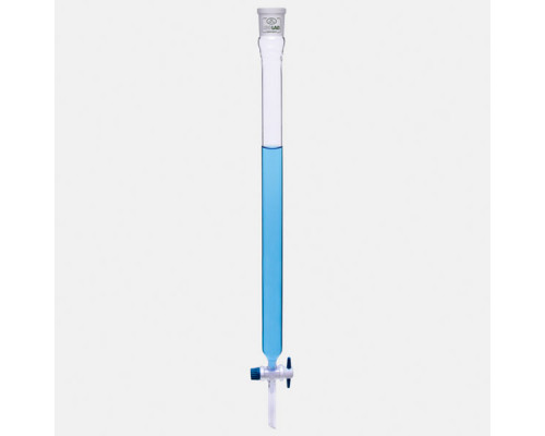 Хроматографическая колонка ISOLAB, Ø 30 x 600 мм, без фритты, NS29/32, PTFE кран, стекло (Артикул 066.10.004)