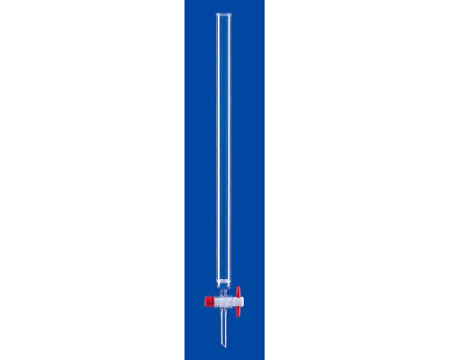 Хроматографическая колонка Lenz 400 мм, 125 мл, с ободком, с фриттой, PTFE кран, стекло (Артикул 5445704)
