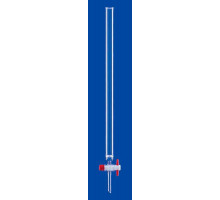 Хроматографическая колонка Lenz 200 мм, 15 мл, с ободком, с фриттой, PTFE кран, стекло (Артикул 5445701)