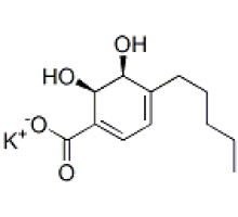 (2R,3S)-1-карбокси-4-пентил-2,3-дигидроксициклогекса-4,6-диен калия соль, 85%, техн., Acros Organics, 250мг