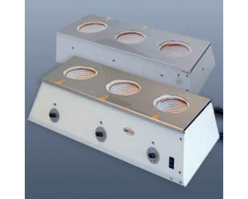 Колбонагреватель в металлическом корпусе SAF (Kletti) KM-R3 для 3 круглодонных колб на 1000 мл (Артикул 93301000)