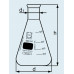 Колба Эрленмейера DURAN Group 100 мл, толстостенная, узкогорлая, с градуировкой, стекло (Артикул 212172404)