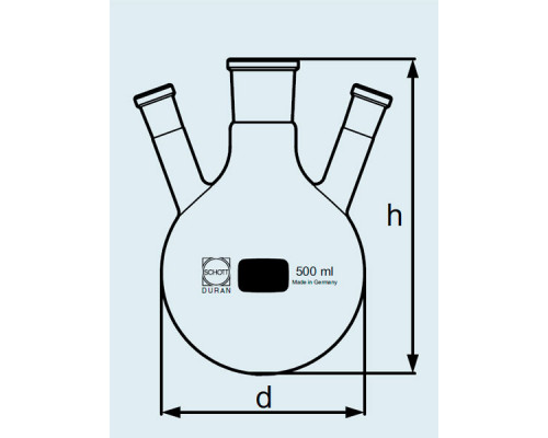 Колба DURAN Group 1000 мл, круглодонная, трехгорлая, NS24/29, стекло (Артикул 241885306)