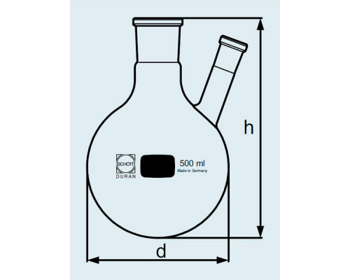 Колба DURAN Group 500 мл, круглодонная, двухгорлая, NS29/32, стекло (Артикул 241834605)