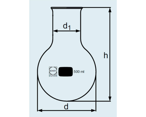 Колба DURAN Group 2000 мл, круглодонная, широкогорлая (d=50 мм), стекло (Артикул 217416409)