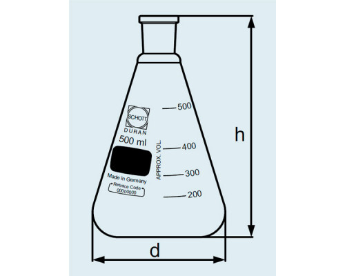 Колба Эрленмейера DURAN Group 1000 мл, NS24/29, стекло (Артикул 241935402)