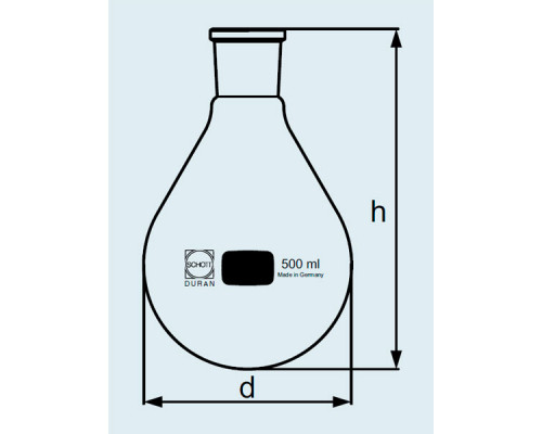 Колба испарительная DURAN Group 500 мл, грушевидная, NS29/32, стекло (Артикул 241204605)