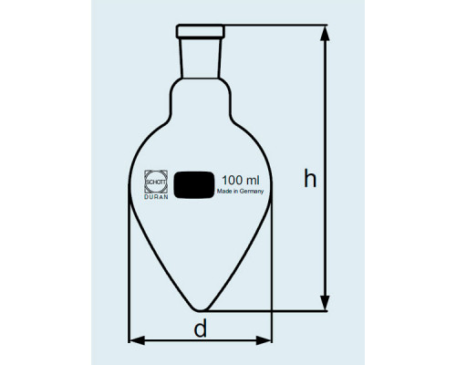 Колба DURAN Group 100 мл, остродонная, NS14/23, стекло (Артикул 241952501)
