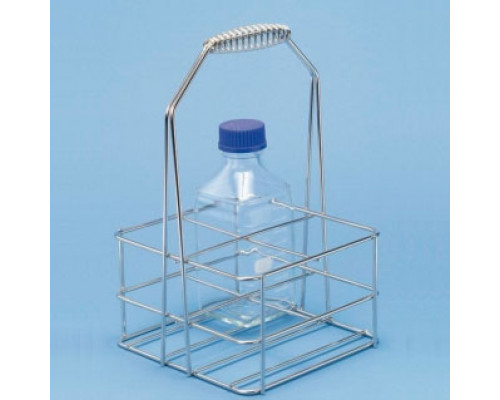 Корзина Württ для переноски квадратных бутылей DURAN 4 х 1000 мл, из проволоки, электрохимически полированная (Артикул 9908124)
