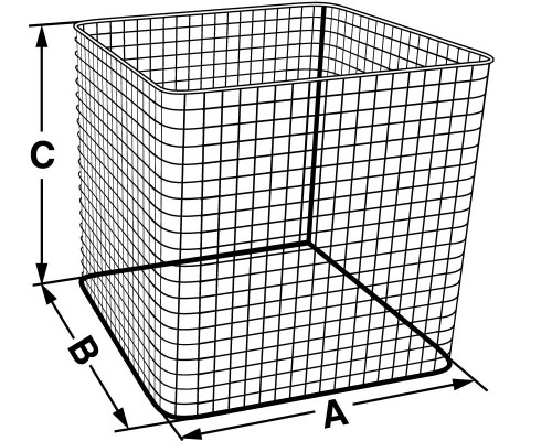 Корзина Bochem проволочная, размеры 200x200x200 мм, нержавеющая сталь (Артикул 10031)