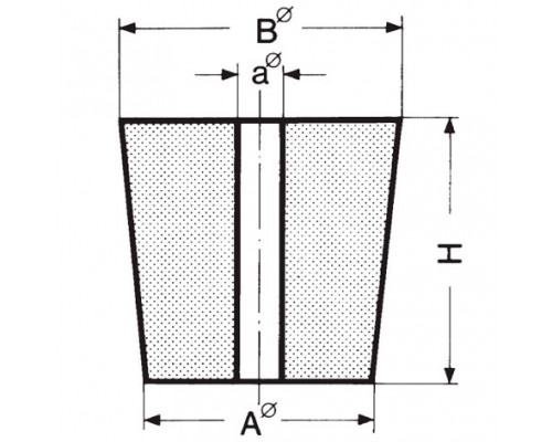 Пробка резиновая Deutsch & Neumann, размеры 60/70/50 мм, серая (Артикул 1010160)