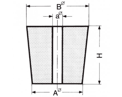 Пробка резиновая Deutsch & Neumann, размеры 94/107/65 мм, серая (Артикул 1010194)