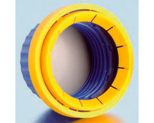 Крышка DURAN Group GL45, с силиконовым уплотнением, сине-желтая, PP (Артикул 1155886)