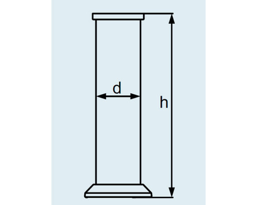 Цилиндр DURAN Group 570 мл, размеры 60x200 мм, с ободком, стекло (Артикул 213993604)