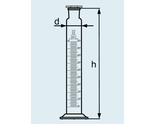 Цилиндр мерный DURAN Group 50 мл, NS19/26, с пробкой, стекло (Артикул 216181703)