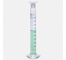 Цилиндр мерный ISOLAB 10 мл, класс A, стекло, с пробкой, стеклянное основание (Артикул 016.01.010)