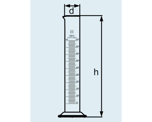 Цилиндр мерный DURAN Group 500 мл, шестигранное основание, стекло (Артикул 213964409)