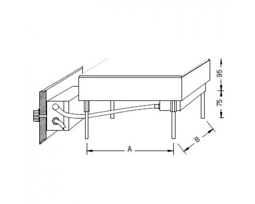 Нагревательная плитка Gestigkeit 22 EB, CERAN, 280 x 430 мм, 3,0 кВт, с отдельным регулятором, для установки в столы, температура 50-500°C (Артикул 22 EB)