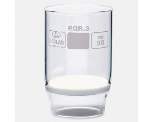 Тигель фильтрующий ISOLAB 50 мл, Ø 40 мм, тип 2D, пористость 2, стекло (Артикул 043.02.052)