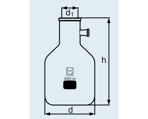 Колба Бунзена DURAN Group 3000 мл, со стеклянным отводом, стекло (Артикул 211936804)