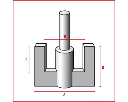Перемешивающий элемент Bohlender U-образный, длина 450 мм, диаметр вала 10 мм, 100 х 60 мм, PTFE (Артикул C 384-07)