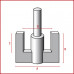 Перемешивающий элемент Bohlender U-образный, длина 450 мм, диаметр вала 10 мм, 100 х 60 мм, PTFE (Артикул C 384-07)