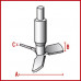 Перемешивающий элемент Bohlender минипропеллер, длина 350 мм, 40 х 12 х 2 мм, PTFE (Артикул C 482-24)