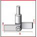 Перемешивающий элемент Bohlender центробежный, длина 350 мм, диаметр вала 8 мм, 90 х 17 х 2,0 мм, PTFE (Артикул C 377-08)
