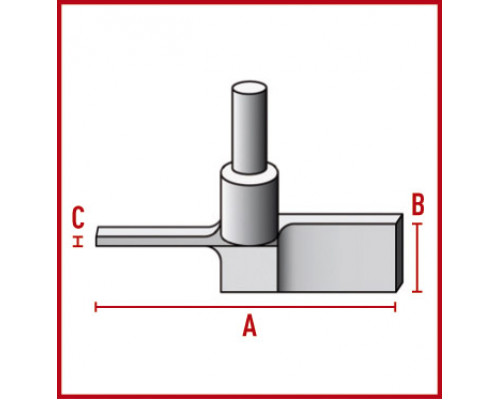 Перемешивающий элемент Bohlender двухлопастной, двухуровневый, длина 1000 мм, 110 х 20 х 5 мм, PTFE (Артикул C 380-12)
