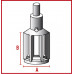 Перемешивающий элемент Bohlender веерообразный, длина 300 мм, 24 х 35 мм, PTFE (Артикул C 382-02)