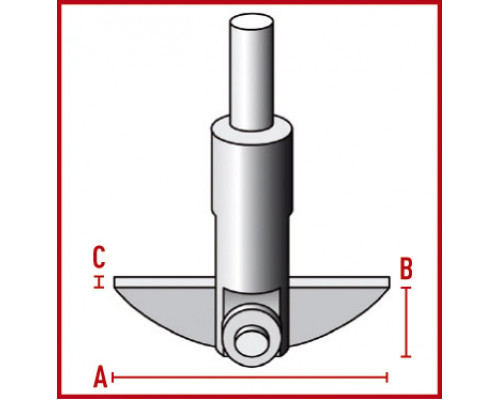 Перемешивающий элемент Bohlender полумесяц, длина 450 мм, 65 х 18 х 3 мм, PTFE (Артикул C 376-04)