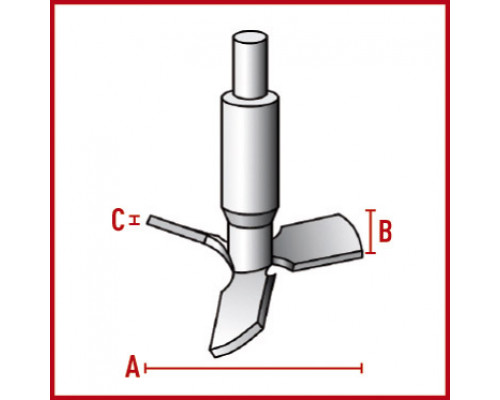 Перемешивающий элемент Bohlender минипропеллер, длина 200 мм, 25 х 8 х 2 мм, PTFE (Артикул C 482-08)