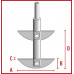 Перемешивающий элемент Bohlender два полумесяца, длина 350 мм, 90 х 24 х 3 мм, PTFE (Артикул C 374-12)