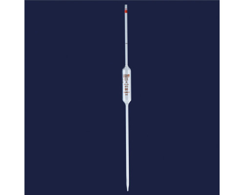 Пипетка Мора ISOLAB 20 мл, с одной меткой, класс A, стекло (Артикул 021.15.020)