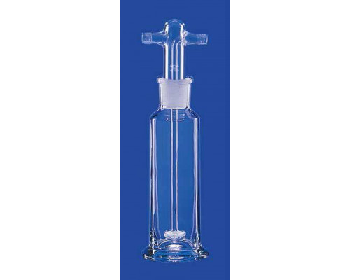 Склянка для промывки газов Lenz 1000 мл, с отводами GL14, c фильтром, пористость 1 (Артикул 5510114)