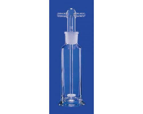Склянка для промывки газов Lenz 500 мл, со стеклянным оливами, c фильтром, пористость 0 (Артикул 5510058)